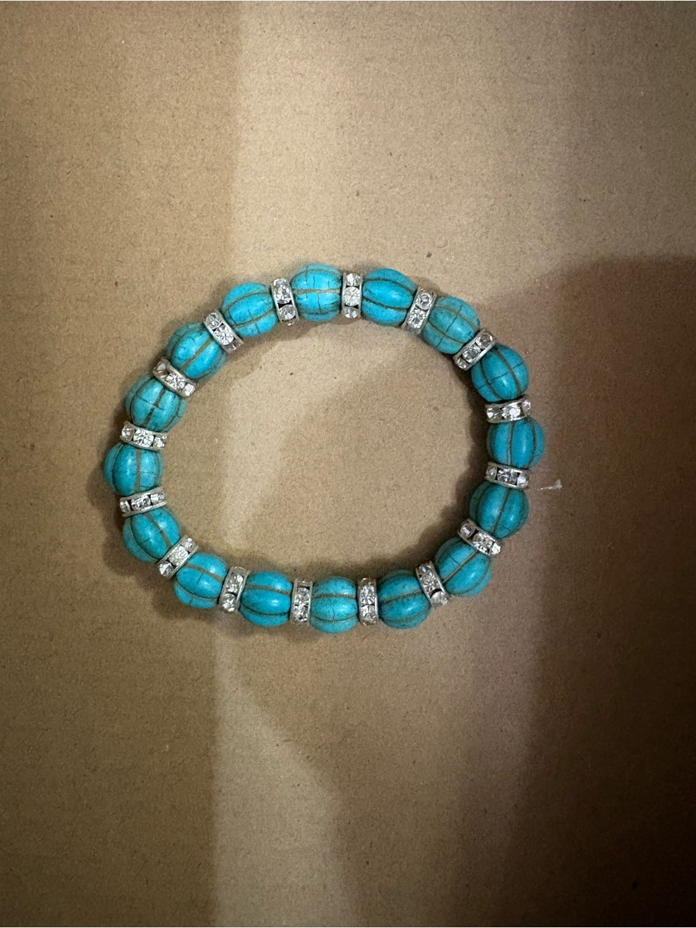 Turquoise Beaded Stretch Bracelet by